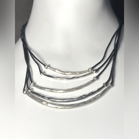 Chico's Jewelry - Chico’s Elegant Silver and Black Necklace